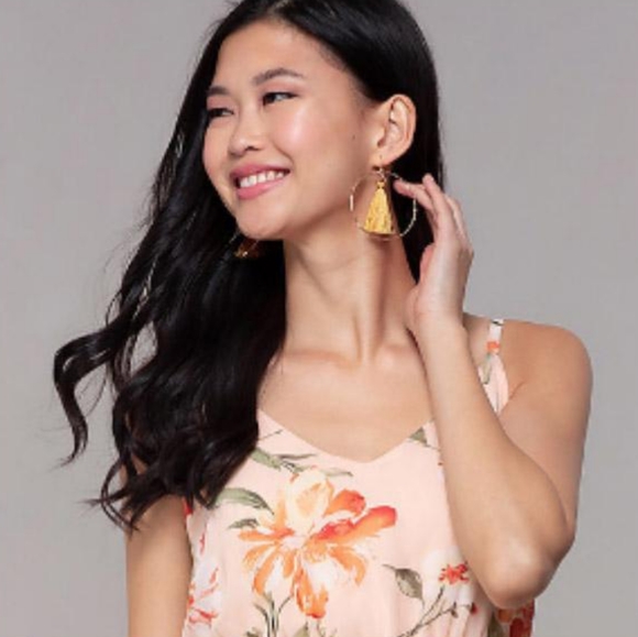 As U Wish High-Low Floral Chiffon Dress - Picture 3 of 14